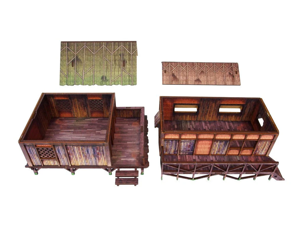 Pre-Painted WW2 Pacific Jungle Huts (2) - Image 9