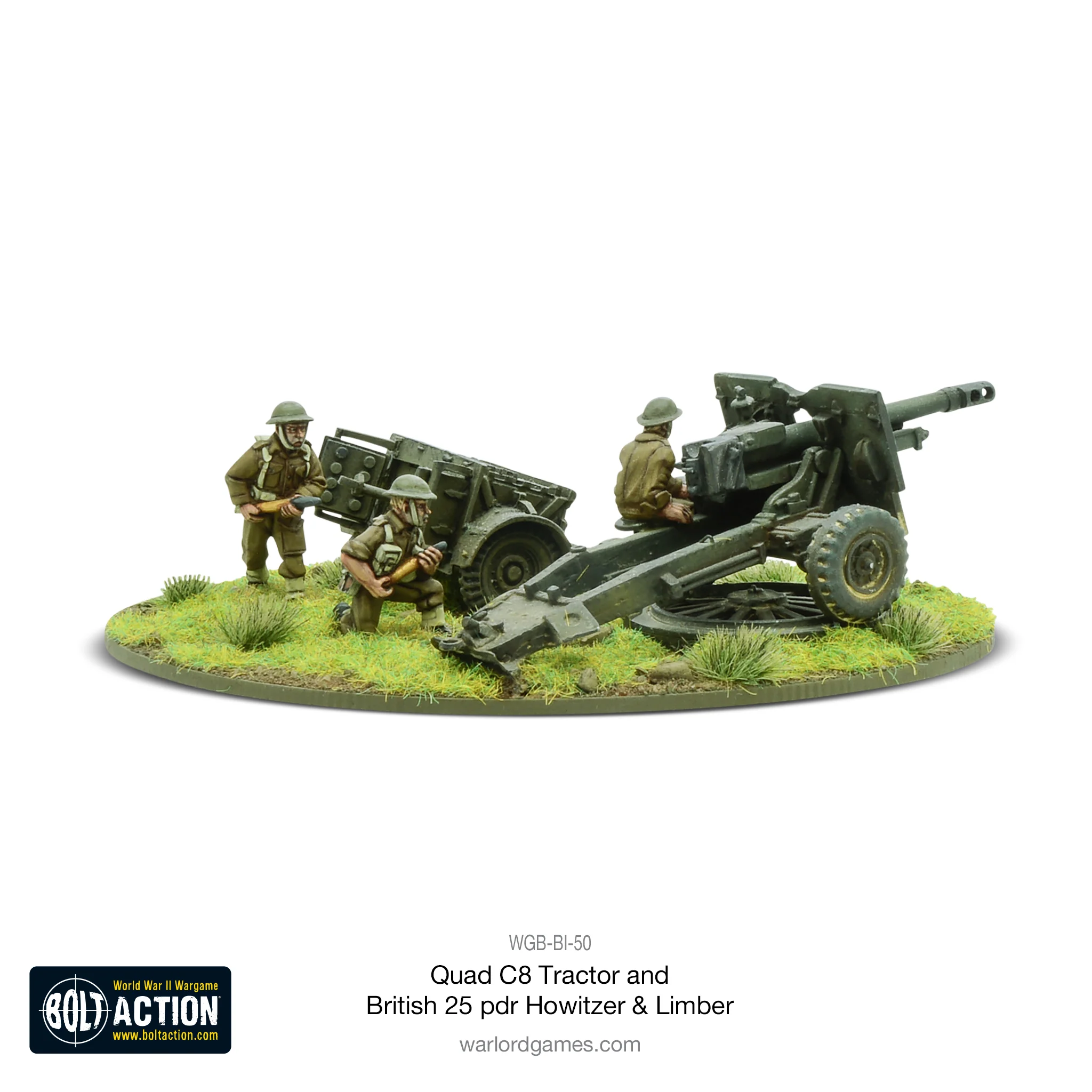 Quad C8 Tractor and British 25 pdr Howitzer & Limber - Image 3