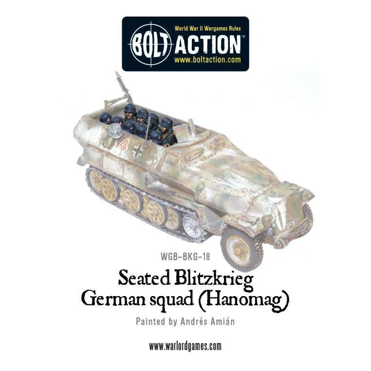 Seated Blitzkrieg German squad (Hanomag) - Image 3