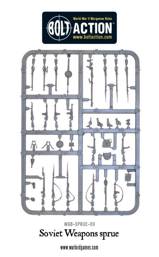 Soviet weapons sprue