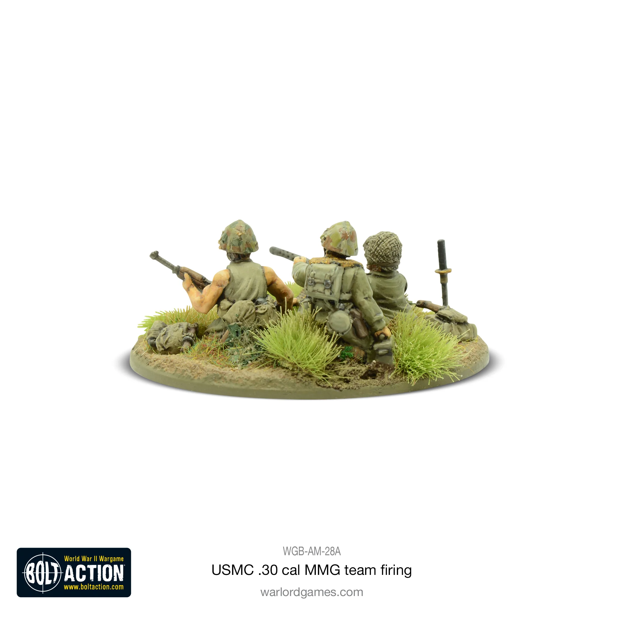 USMC 30 Cal MMG team firing - Image 2