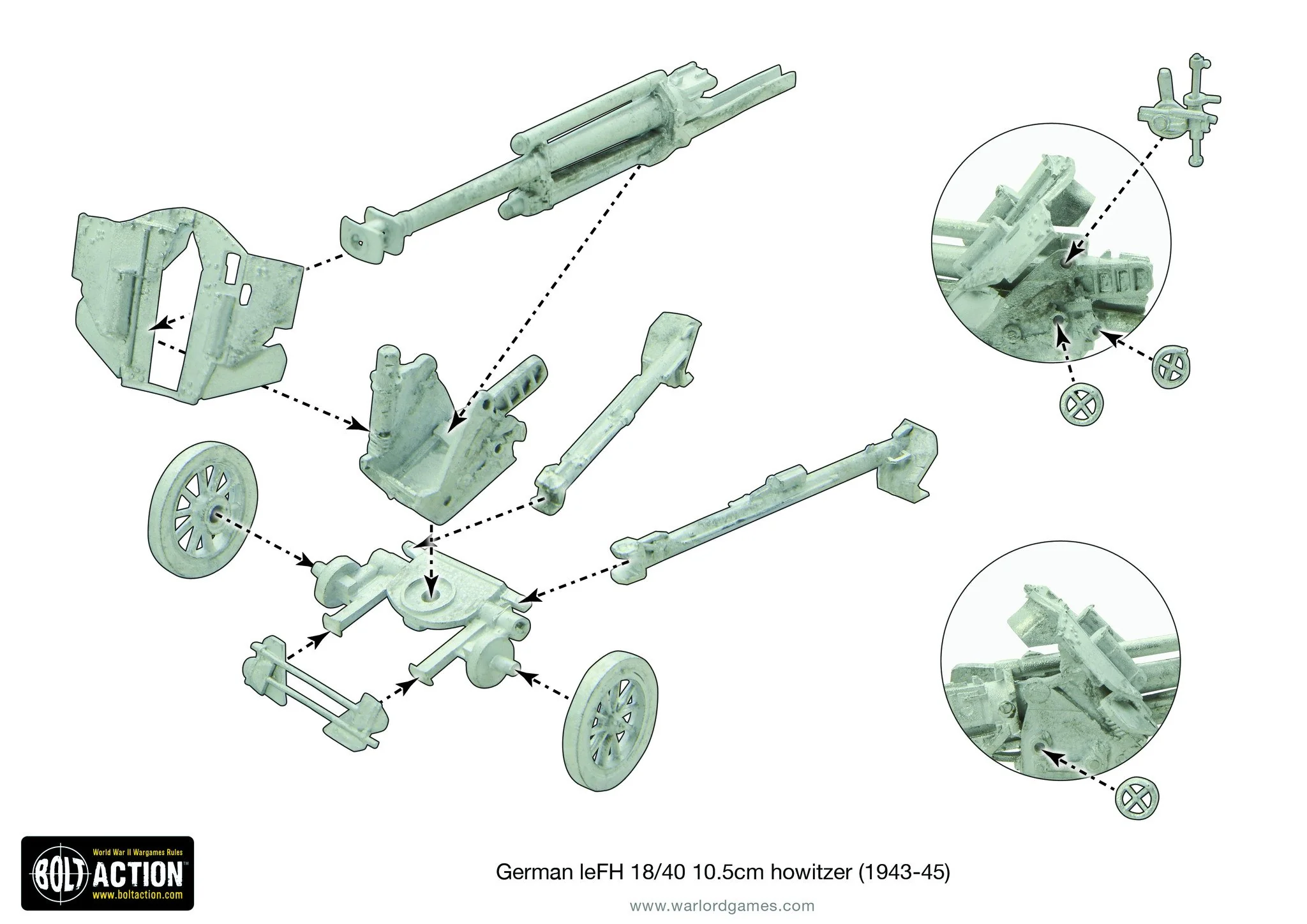 Waffen-SS 10.5cm LeFH 18/40 medium artillery (1943-45) - Image 4