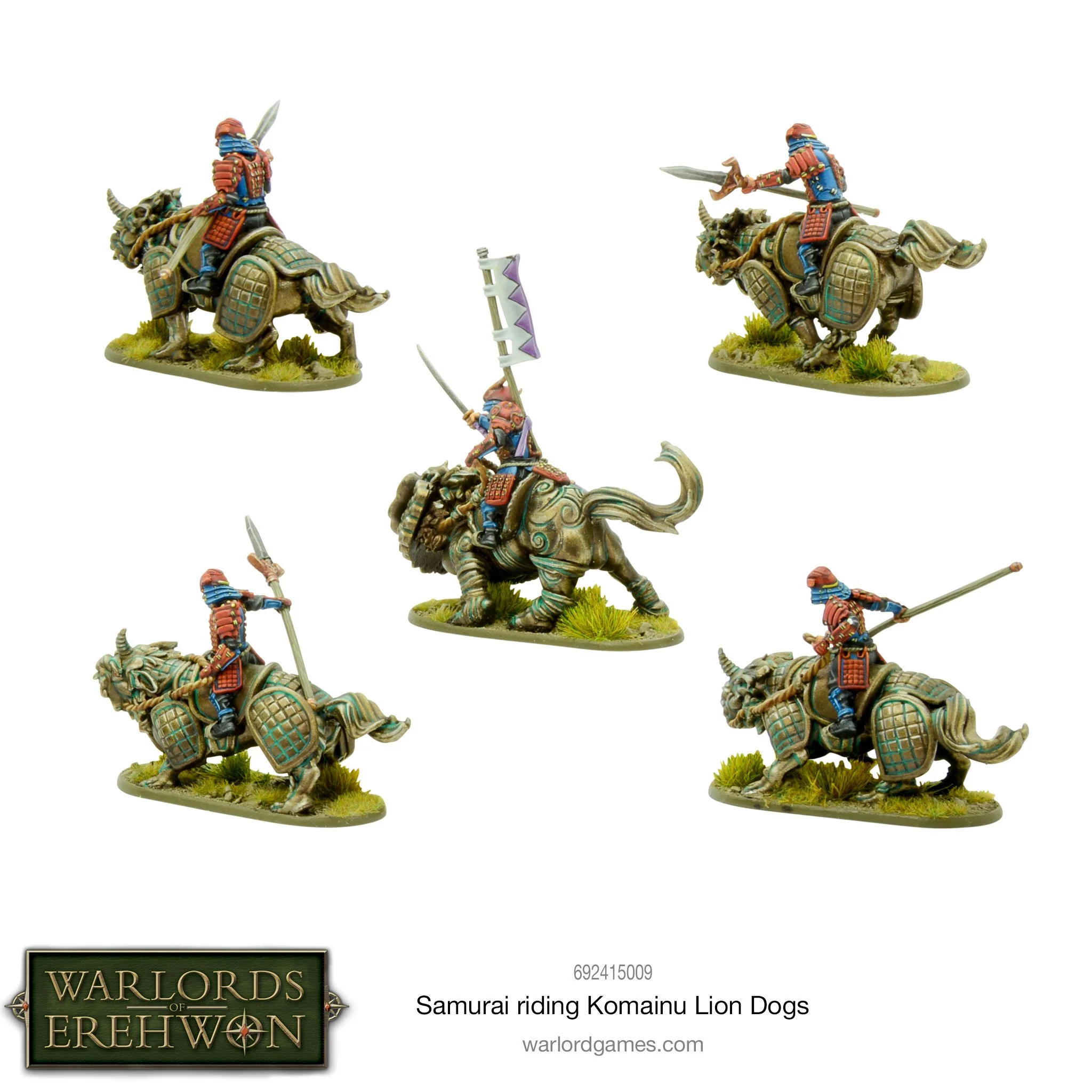 Warlords of Erehwon: Samurai riding Komainu Lion Dogs - Image 3
