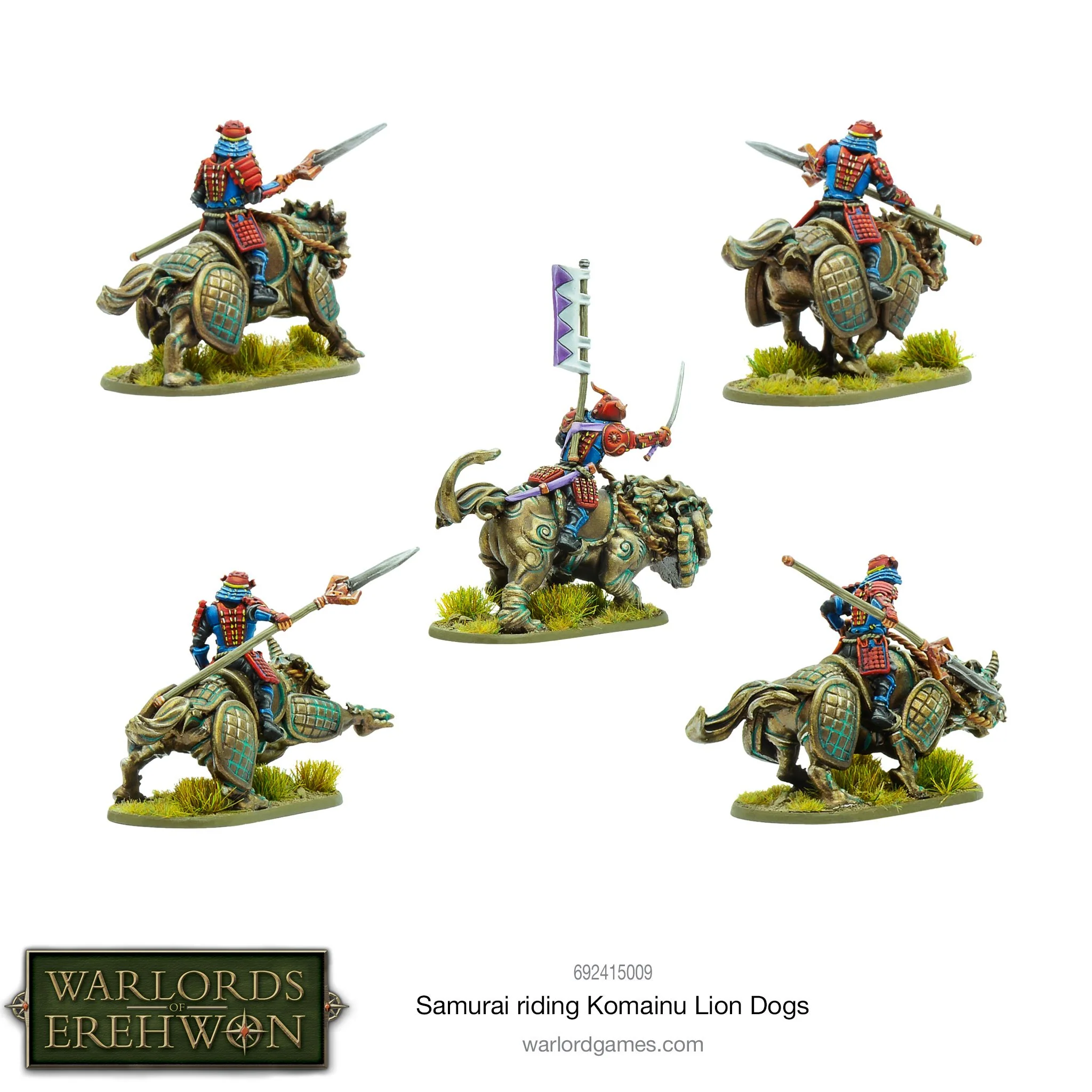 Warlords of Erehwon: Samurai riding Komainu Lion Dogs - Image 4