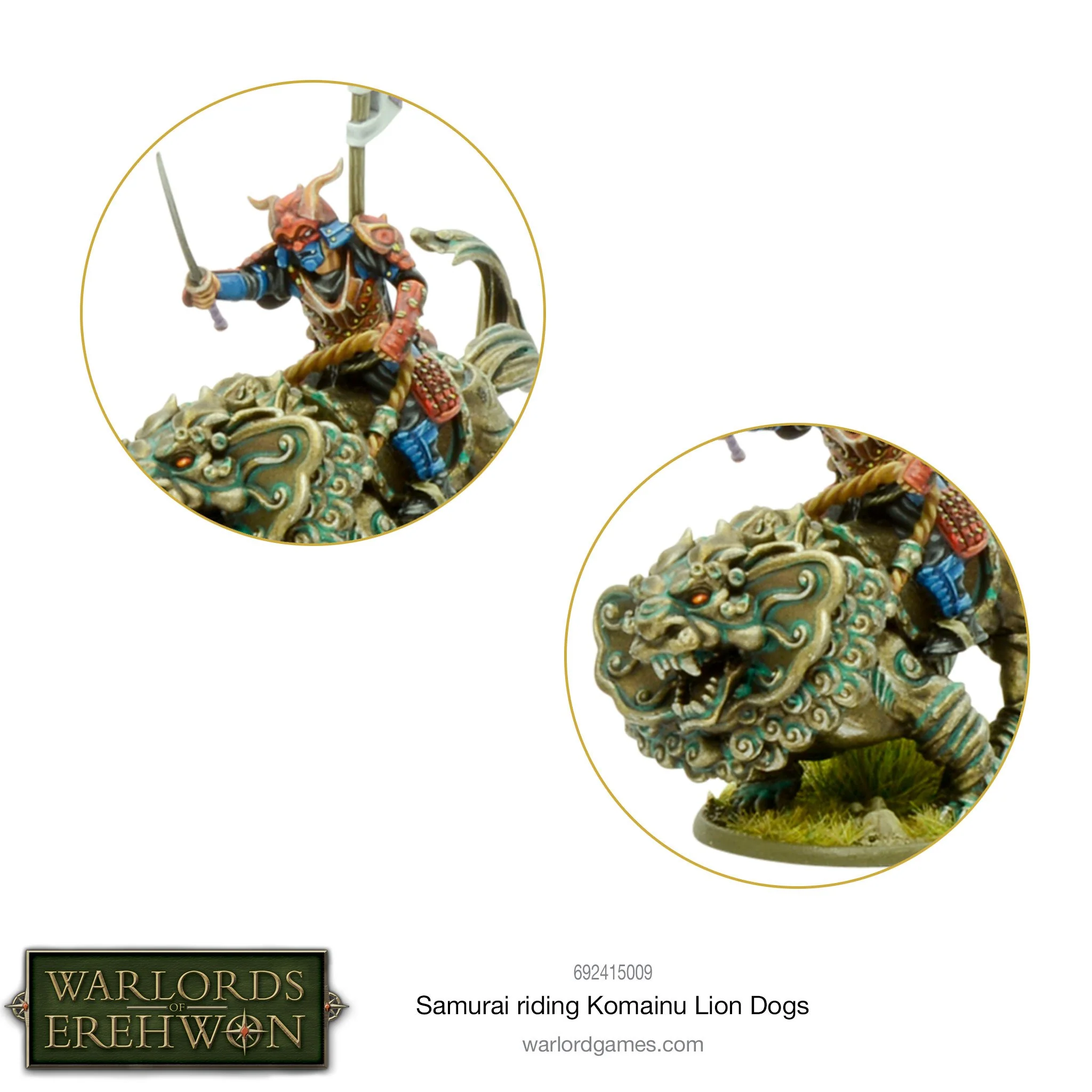 Warlords of Erehwon: Samurai riding Komainu Lion Dogs - Image 5
